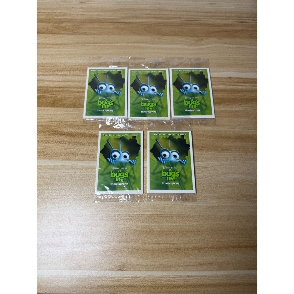 Disney Pixar A Bugs Life McDonald's Happy Meal Toys Heimlich Rosie Card Set of 5